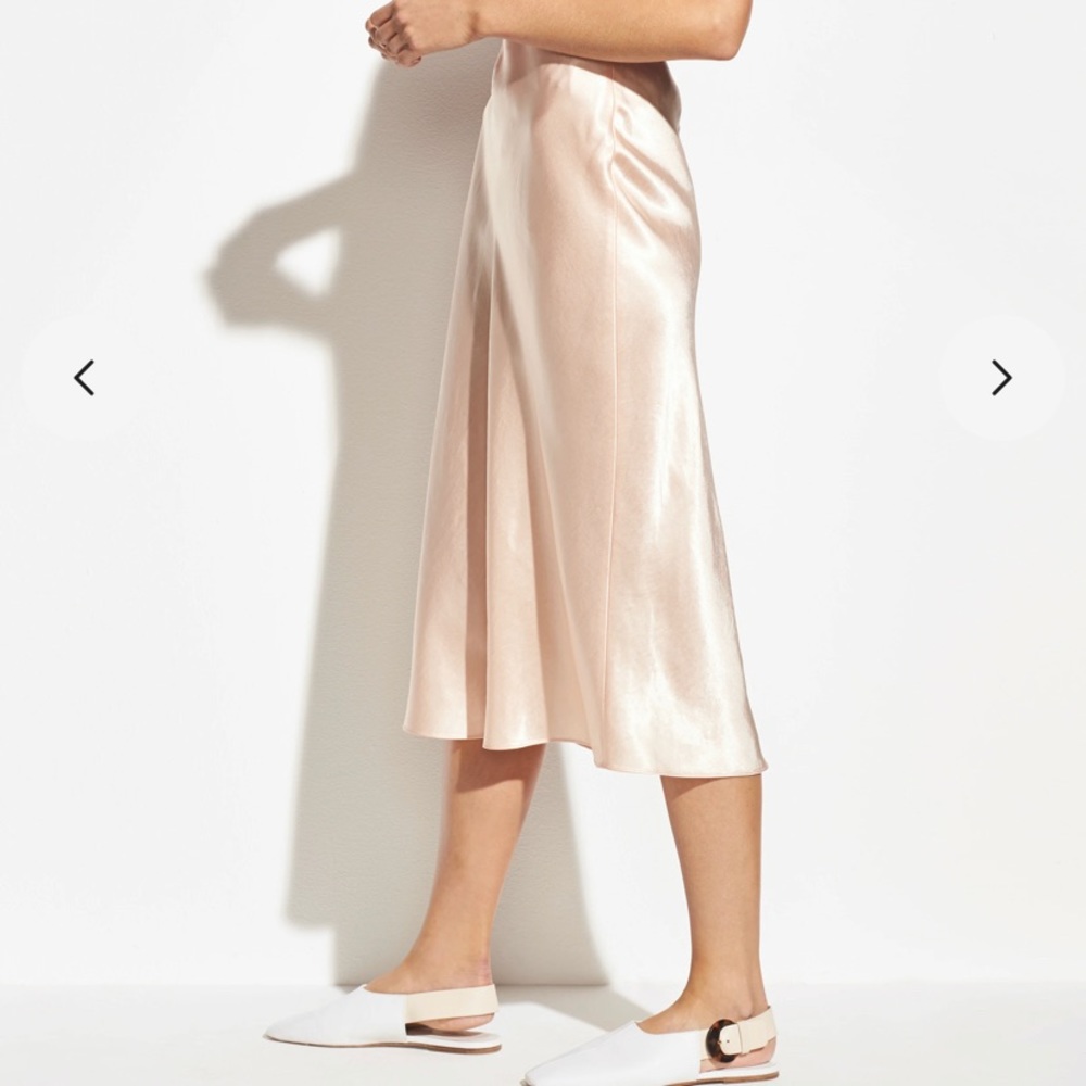 Vince Silk Midi Skirt